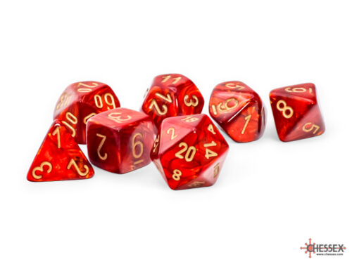 Scarab® Mega-hedral Scarlet/gold Dobbels