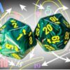 Vortex Malachite/yellow Countup&down d20