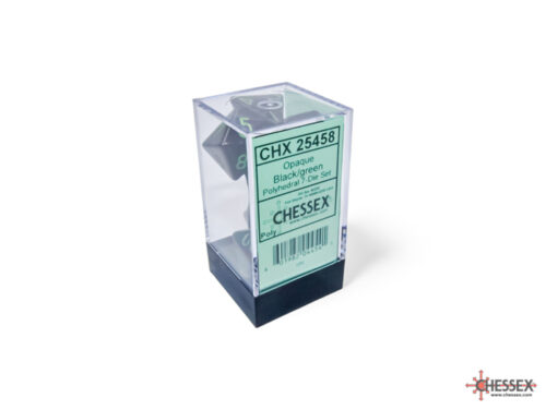 Opaque Black/green Polydice Dobbelsteen