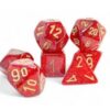 Glitter Ruby/gold Mega-Hedral Dobbelstee