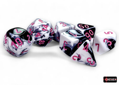 Gemini Polyhedral Black-White/pink Dobbe