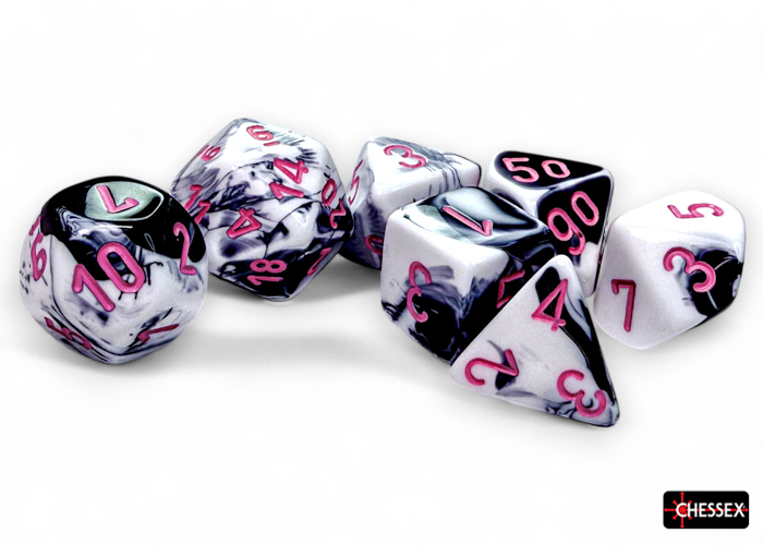 Gemini Polyhedral Black-White/pink Dobbe