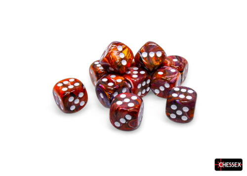 Festive 16mm d6 Symphony/white Dobbelste