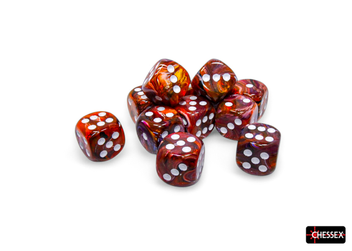 Festive 16mm d6 Symphony/white Dobbelste