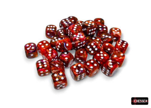Festive 12mm d6 Symphony/white Dobbelste