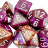 Gemini Copper-Purples/white Polyhedral D