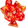 Nebula Molten/white Polyhedral Dobbelste