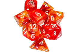 Nebula Molten/white Polyhedral Dobbelste