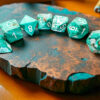 Marble Oxi-Copper/white Mega-Hedral Dobb