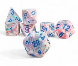 Festive Pop Art/blue Mega-Hedral Dobbels