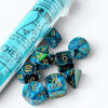 Gemini Green-Teal/gold Polydice Dobbelst