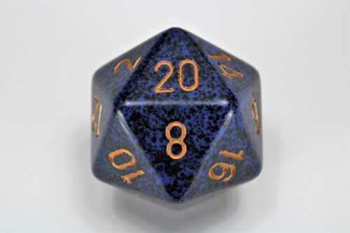 Golden Cobalt Speckled 34mm D20