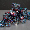 Brush Dark Side/blue D6 12mm Dobbelsteen