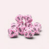 Speckled Pink D10 Dobbelsteen Set (10 st