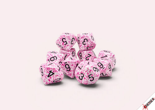 Speckled Pink D10 Dobbelsteen Set (10 st