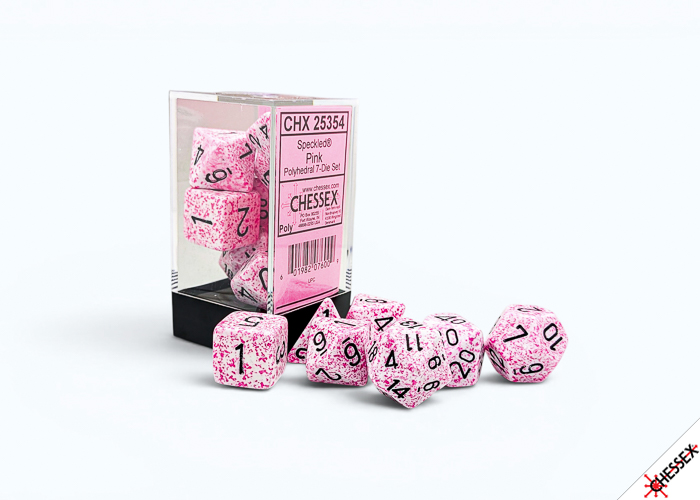 Speckled Pink Polydice Dobbelsteen Set (