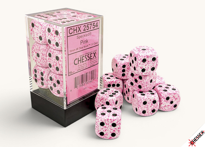 Speckled Pink D6 16mm Dobbelsteen Set (1