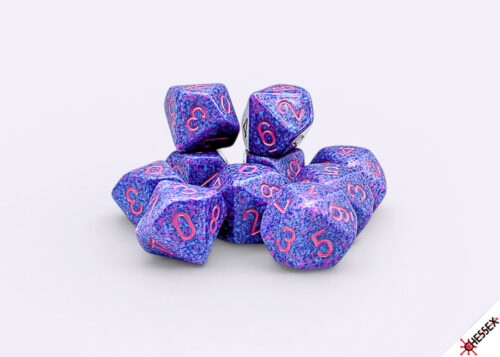 Speckled Purple Passion D10 Dobbelsteen