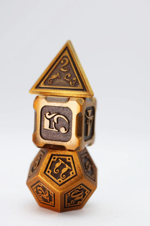 Alchemist Metals: Gold - Metal RPG Dice