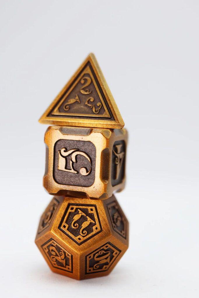 Alchemist Metals: Gold - Metal RPG Dice
