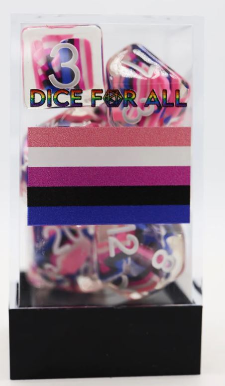 Genderfluid Flag RPG Dice Set