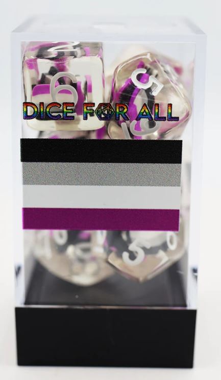 Asexual Flag RPG Dice Set