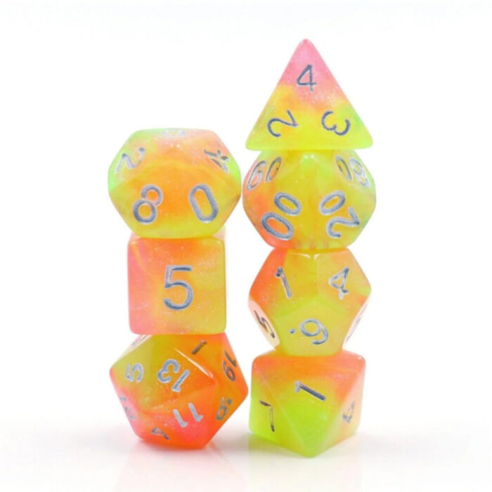 Summer's Joy RPG Dice Set (assortiment – willekeurige uitvoering)