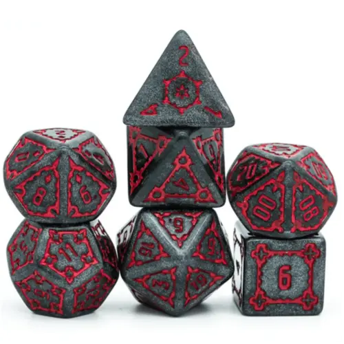 Huge Black Castle Dice Set - 25mm
