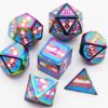 Transgender Pride Flag - Metal RPG Dice