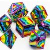 Rainbow Pride Flag - Metal RPG Dice Set