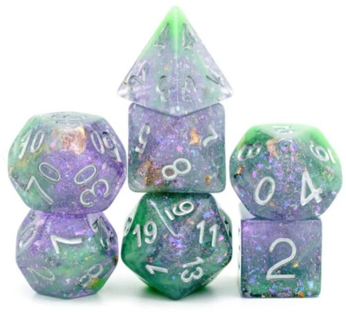 Green & Purple Seabed Treasure Dice