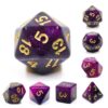 Black & Purple Galaxy RPG Dice Set
