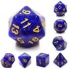 Black & Blue Galaxy RPG Dice Set