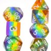 Translucent Rainbow RPG Dice Set