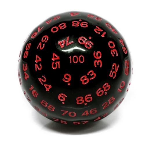 45mm D100 - Black Opaque with Red