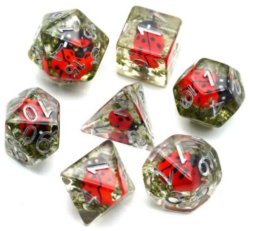 Red Ladybug RPG Dice Set
