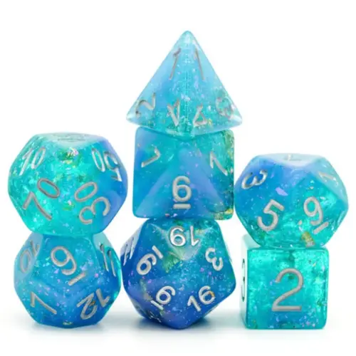 Blue & Green Seabed Treasure RPG Dice Se