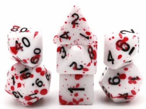 Blood Splatter RPG Dice Set