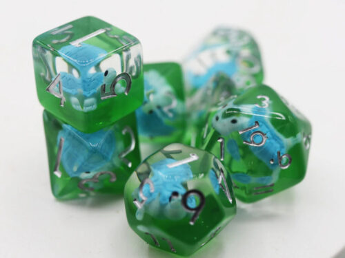Splash Turtle RPG Dice Set (assortiment – willekeurige uitvoering)