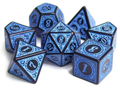 Magic Flame - Blue RPG Dice Set (assortiment – willekeurige uitvoering)