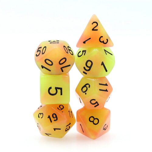 Glow in the Dark FireBall RPG Dice Set