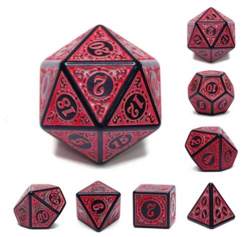 Magic Flame - Red RPG Dice Set