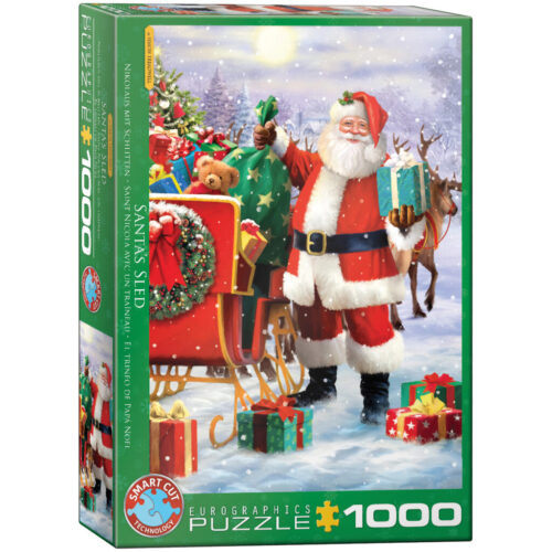 Santa with Sled - Simon Tread (1000)