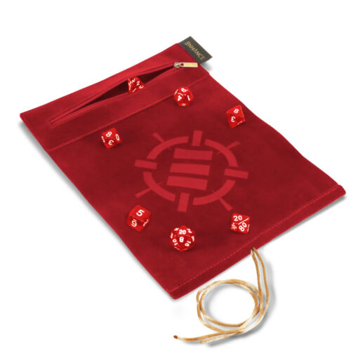 Red Tabletop Roll on a Scroll Dice Case