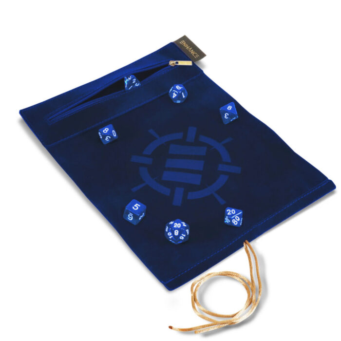 Blue Tabletop Roll on a Scroll Dice Case