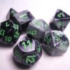 Gemini Black-Grey/green Polydice Dobbels