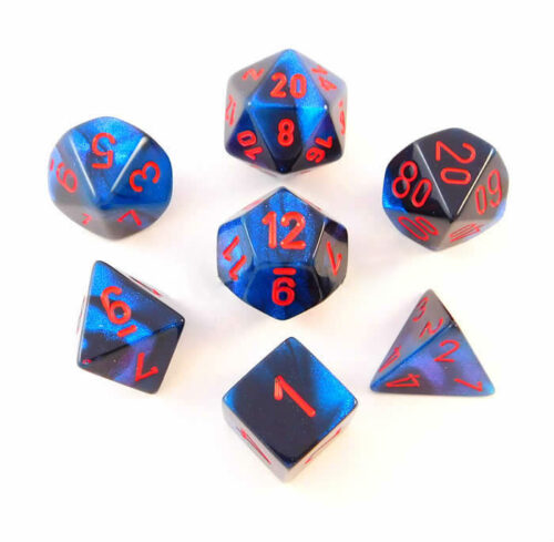 Gemini Black-Starlight/red Polydice Dobb