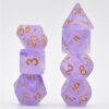 Purple Silk Translucent Dice RPG Dice Se