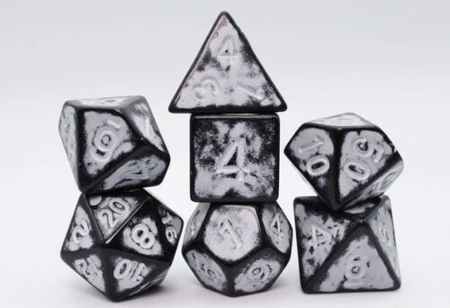 Timeworn White RPG Dice Set