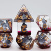 Gray T-Rex RPG Dice Set